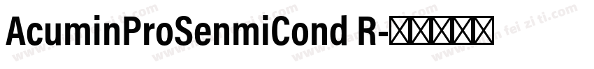 AcuminProSenmiCond R字体转换